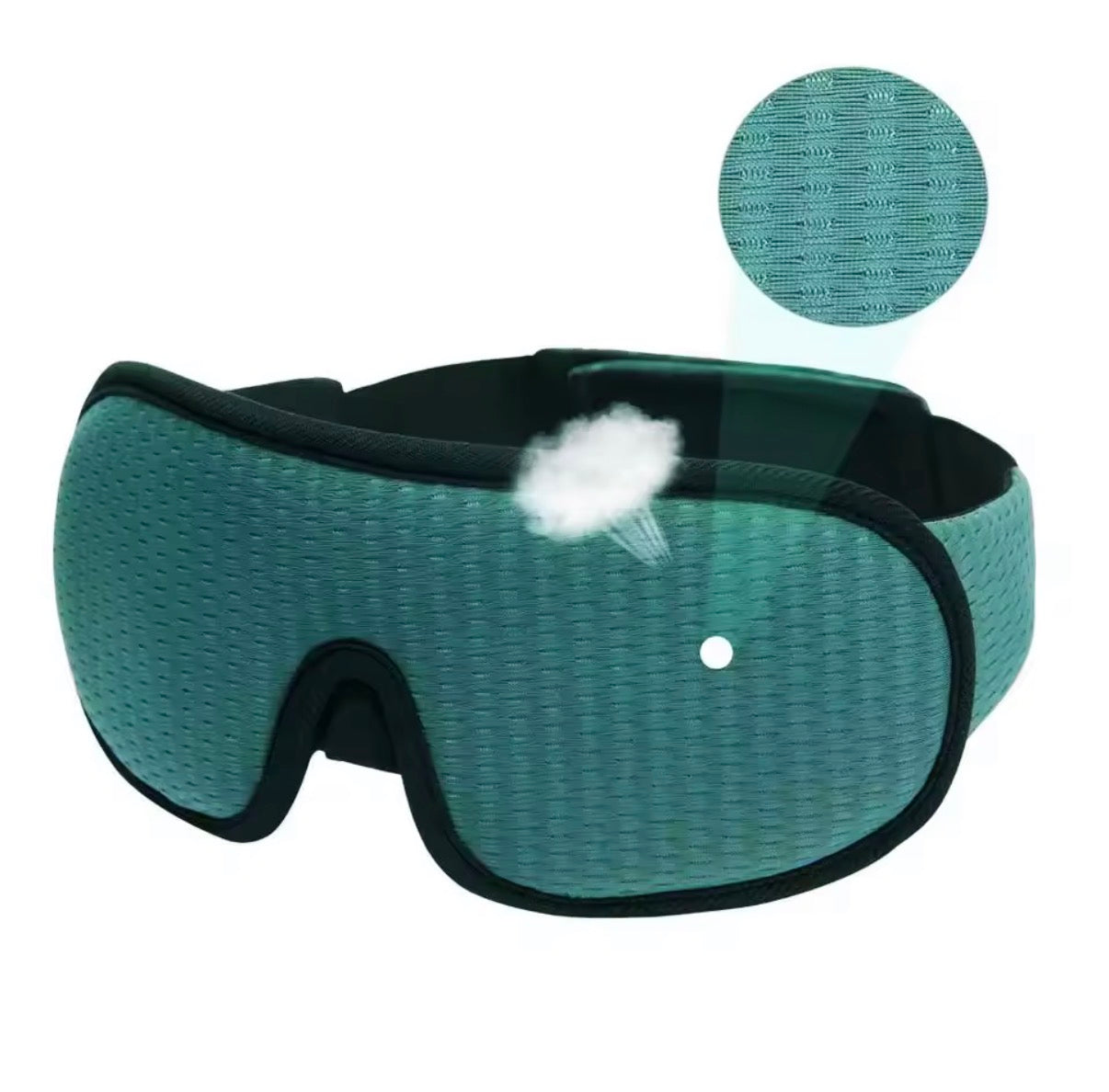 AuraSom 3D Sleep Mask in Forest Green - zero eye pressure 3D contoured mask