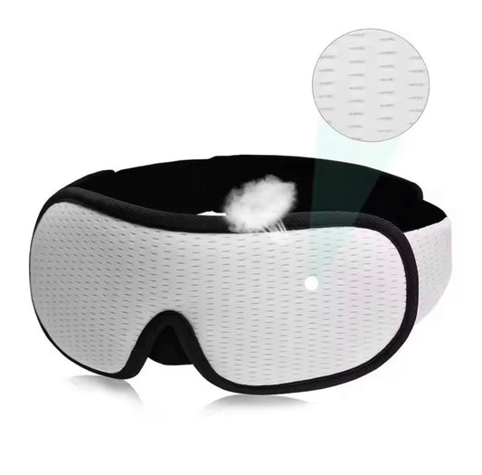 AuraSom 3D Sleep Mask in Cloud White - 100% blackout sleep mask